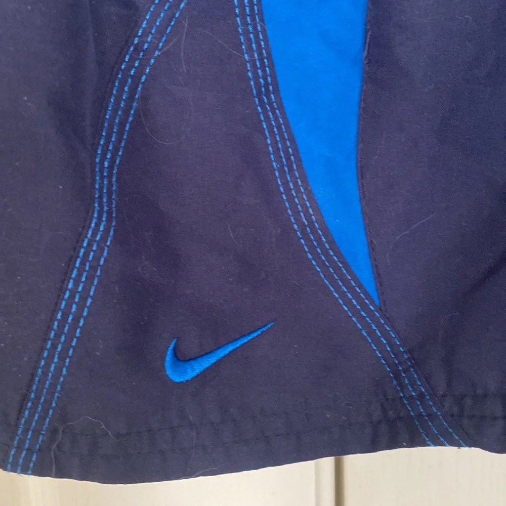 NIKE Swim Trunks Blue Tropic Floral Color Block Lined L Large EUC $64